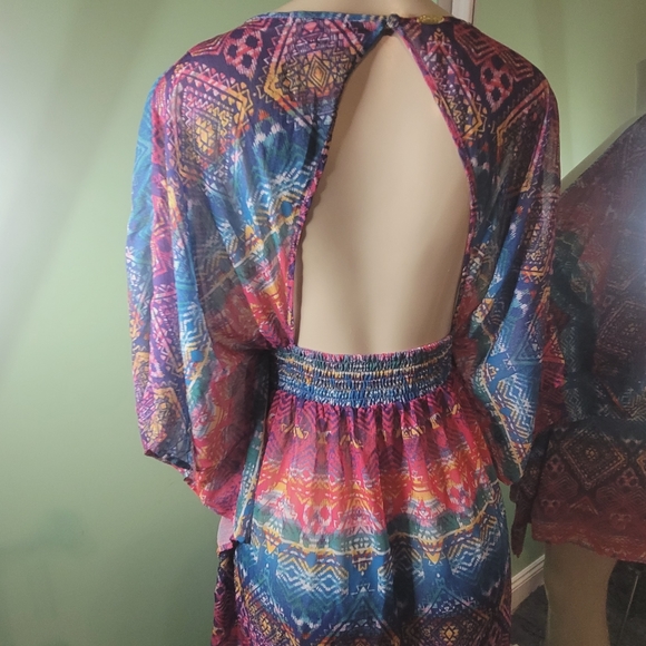 Jessica Simspon Multicolor Cutout Swimsuit Coverup - Picture 12 of 12